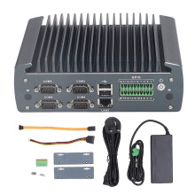 (As show, One size) Mini PC 4 Core 4 Thread GPIO COM USB DP HD Port Fanless Industrial Mini Computer 100240V UK Plug