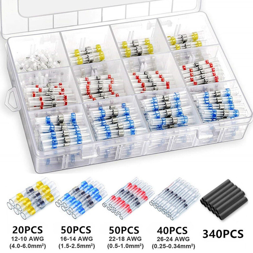 (8Pcs, One Size) 500Pcs Solder Seal Heat Shrink Butt Wire Connector Terminals Waterproof Solder Seal Electrical Conn 6909775530641
