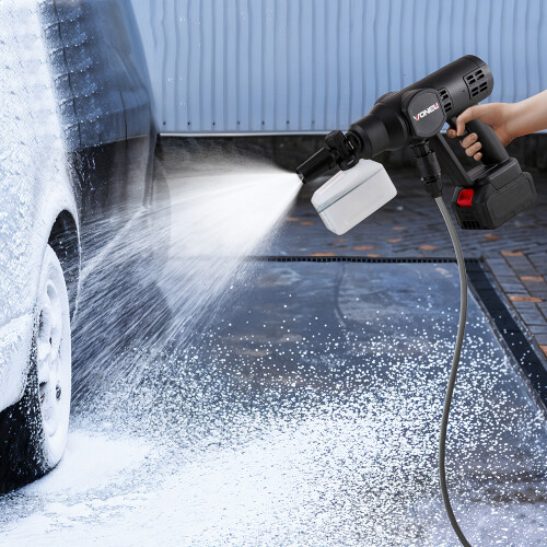 Living And Home Electric Handheld Pressure Washer Cleaner with 2 Batteries