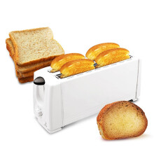 (As show, One size) Toaster Maker EU Standard 220V Home Stainless Steel can Toast Four Pieces Breakfast Bread Sandwich L