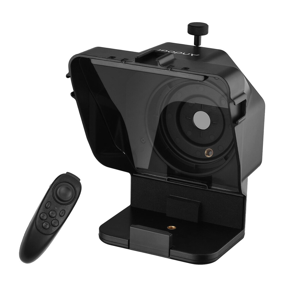 (As Show, One Size) Andoer Portable Smartphone Teleprompter Prompter With Phone Holder Adapter Remote Control For Video 6909775632130