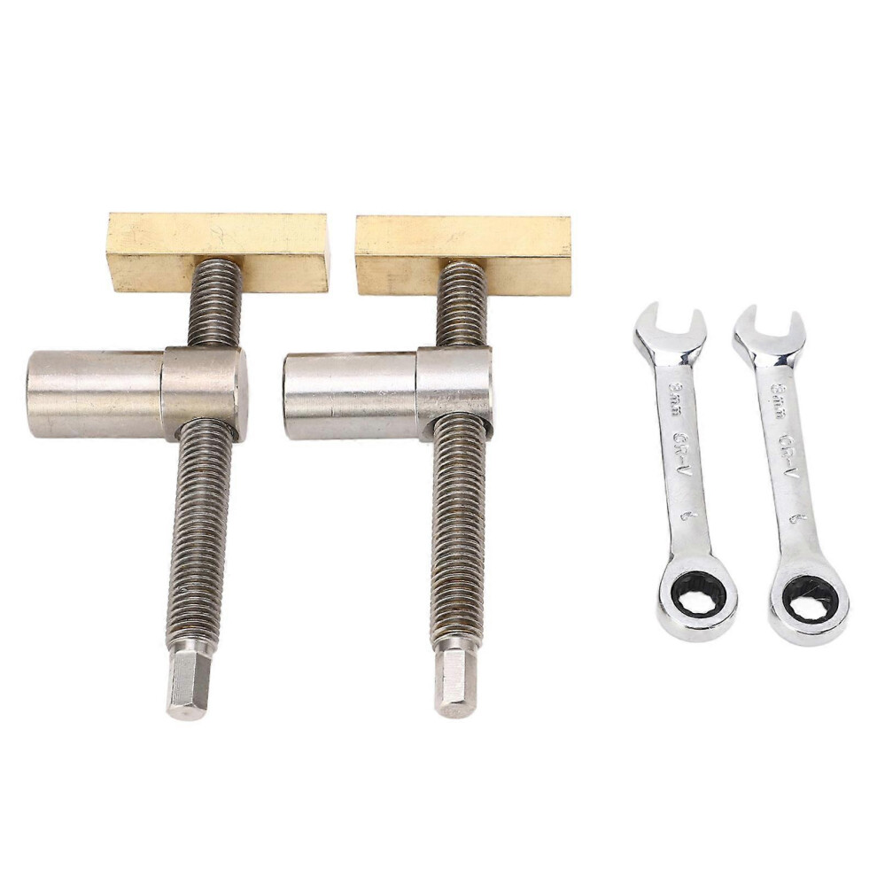 (As Show, One Size) Woodworking Desktop Clip Stainless Steel Brass Block Bench Dog Clamp Workbench Fast Fixed Clip Steel Color 19Mm/7.5In 6909775974520