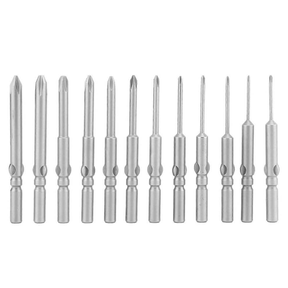 (As Show, One Size) 12Pcs Screwdriver Bit Set Cross Magnetic Screw Tightening Accessories Replacement 5Mm 6909775974100