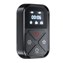 (As show, One size) TELESIN GP-RMT-T10 Waterproof Smart BT Wireless Remote Control with LED Display Screen 80 Meters Lar