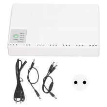 (As show, One size) 8800mAh Mini UPS Battery Backup 5V 9V 12V POE 15V POE 24V Output Uninterruptible Power Supply for Camera Router 85265V EU Plug