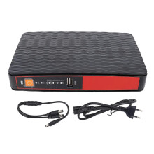 (As show, One size) UPS Power Supply 5V 2A USB 9V 12V DC 15V 24V POE Multiple Outputs 8000mAh Uninterruptible Power Supply for Router Camera EU Plug 100240V