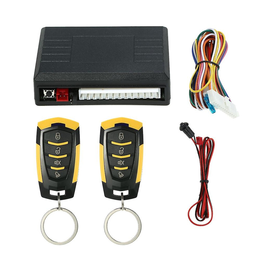 (As Show, One Size) Universal Car Door Lock Keyless Entry With Trunk Release Button Remote Central Locking Kit 6909775629420