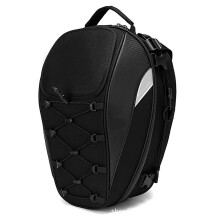 (As show, One size) Dual Use Waterproof Helmet Bag Motorcycle Tail Bag 30L-40L Tool Box Rear Seat Bag Large Capacity Rid
