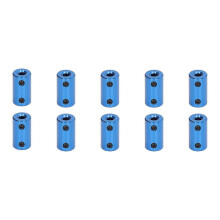 (As show, One size) 10Pcs Shaft Coupling Stepper Motor Coupler 14mm Diameter 25mm Length Joint Connector 5x5mm / 0.2x0.2in Blue