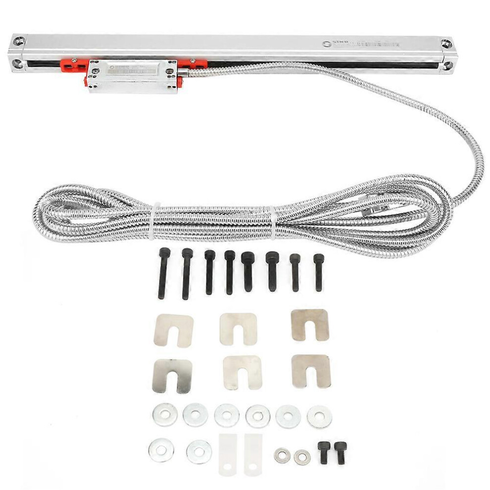 (As Show, One Size) High Accuracy Optical Linear Encoder Glass Scale Measuring Ruler Tool 220Mm 6909775999646
