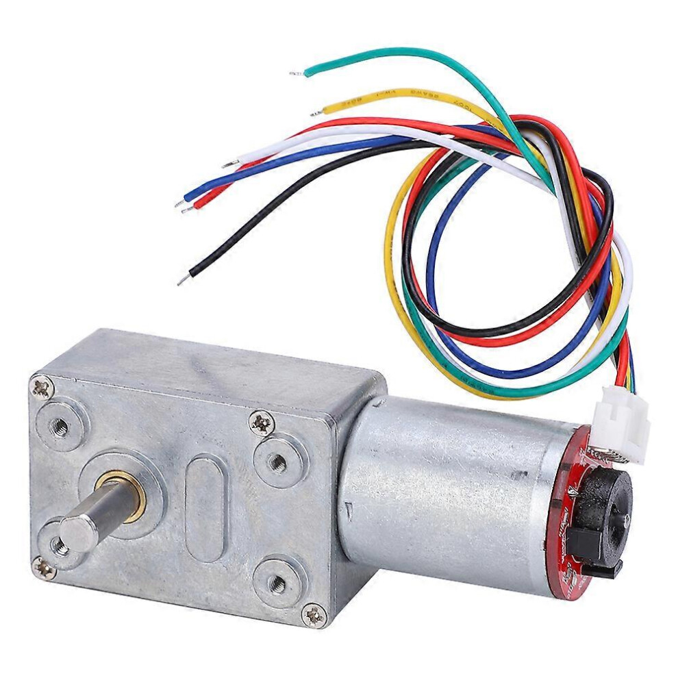 (As Show, One Size) Gear Motor Worm Gear Speed Reducer Hgh Torsion With Encoder Brush Dc Motors Dc12v Jgy371400rpm 6909775981986