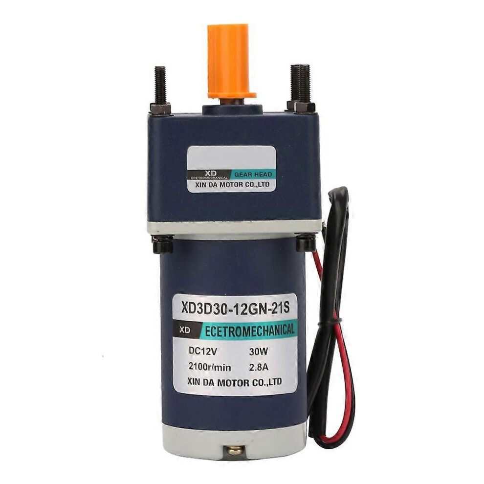 (As Show, One Size) 12V/30W Electric Permanent Magnet Dc Gear Motor 1800/2100Rpm Reduction Geared Motor(#17) 6909775993446