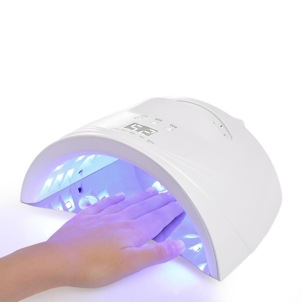 (As show, One size) 48W LED UV Cordless Nail Lamp Rechargeable Nail Gel Dryer Machine LED Nail Lamp Fingernails Toenails