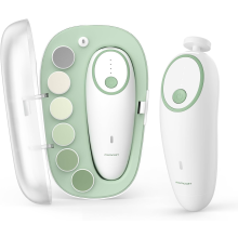 Momcozy Electric Baby Nail File with LED Light & 7 Grinding Pads