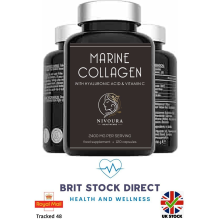 Marine Collagen Supplement 2400mg - 120 Tablets with Hyaluronic