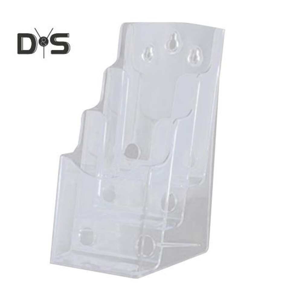(as the picture, S 3-Layers) 2pcs Brochure Display Stand Acrylic Anti-slip Slots Wall-mounted Desktop Organizer A4/a5/a6 3/4/5 Layers Document Holder