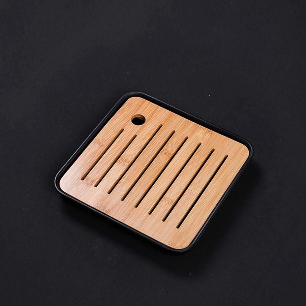 (3) Fu Teas Dry Bubble Table Bamboo Tea Tray Water Storage Chinese Drinking Serving Household Trays