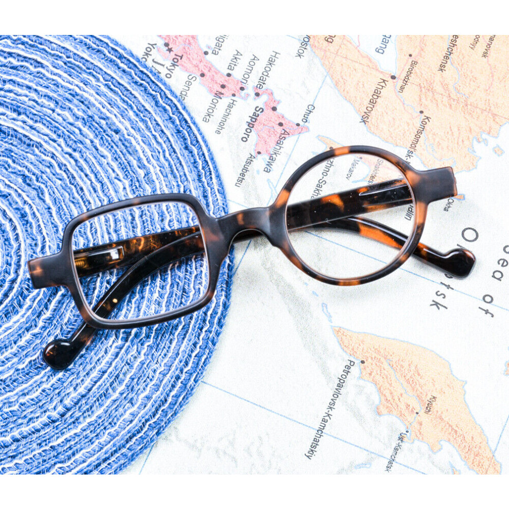 (Brown Tortoise, 0.0) Designer Readers Reading Glasses Round Square +1.0 1.5 2.0 2.5 3.0 Stylish-image-OPC-PHDN8DJ-NEW