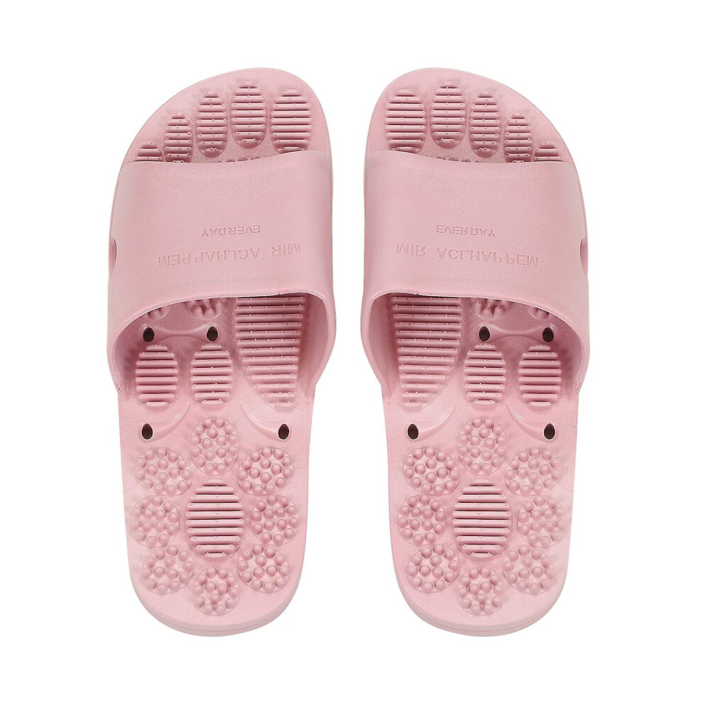 (As show, One size) Acupressure Massage Slipper Foot Massager Jade Stone Acupoint Massage Slippers Shoes Reflexology San