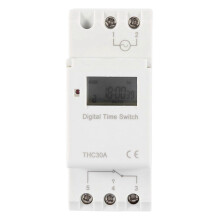 (As show, One size) THC 30A Digital Timer Switch Programmable Electronic Time Control Switch (110V)