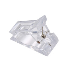 (As show, One size) 10PCS Transparent Nail Gel Quick Building Nail Tips Clips Finger Nail Extension UV LED Plastic Build