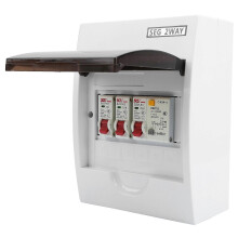 (As show, One size) Fuse Box 2 Way 40A 30mA RCD + 2 MCB Power Supply Garage Residential Building Electricity Box
