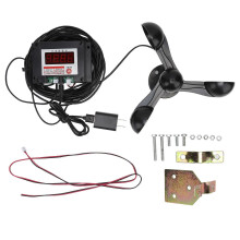 (As show, One size) 3 Fan Blades Tower Crane Intelligent Alarm Anemometer High Accuracy Smart Wind Speed Meter  100240V