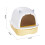 Living And Home (Yellow + White) Detachable Cat Litter Box 7