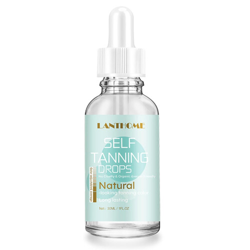 (As show, One size) LANTHOME 30ml Self Tanning Drops Non-sticky Quick Tan Color Adjustable Average 1