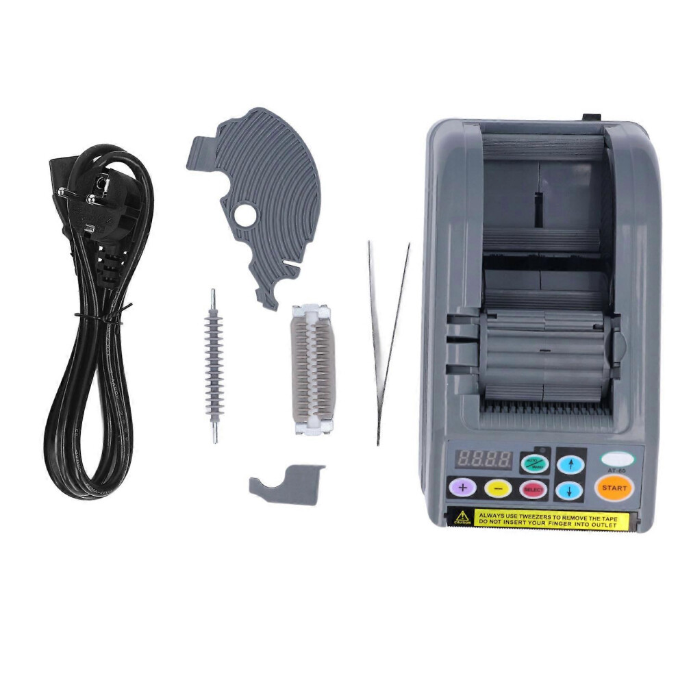 (As Show, One Size) Automatic Tape Dispenser Electric 6 To 60Mm Cutting Width 999M Cutting Length Ribbon Cutting Machine Eu Plug 220240V 6909775972618
