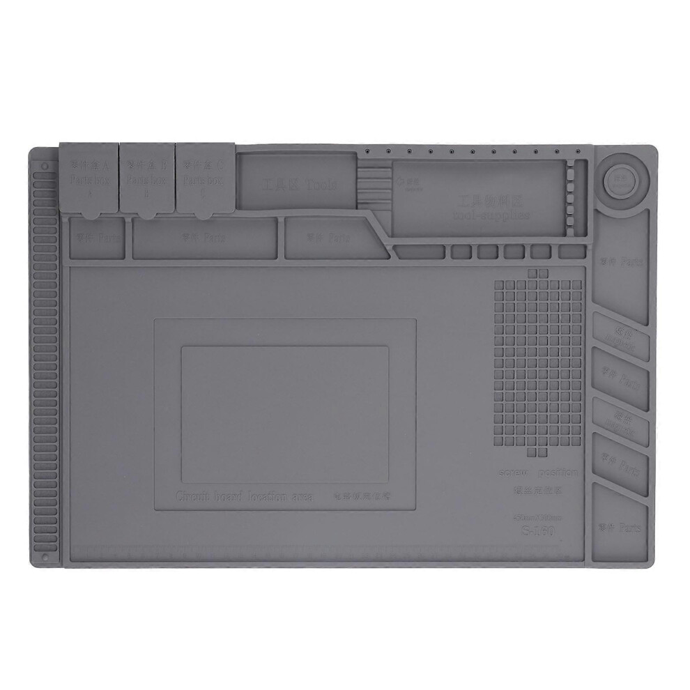 (As Show, One Size) Silicone Insulation Pad Corrosion And Heat Resistance Soldering Work Mat For Pcb Electronic Repair 6909775964477
