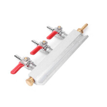 (As show, One size) Gas Distributor 3 Way Co2 Manifold Splitter 5/16 inch CO2 Distribution for Beer