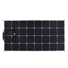 (As show, One size) Solar Panel Flexible Monocrystalline Silicon Charger Waterproof for Camping RV Marine 100W