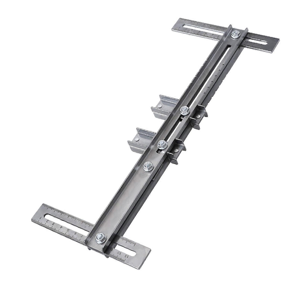 (As Show, One Size) Cabinet Hardware Jig Template Stainless Steel Closet Hanging Rod Locator Guide Jig 6909775972496