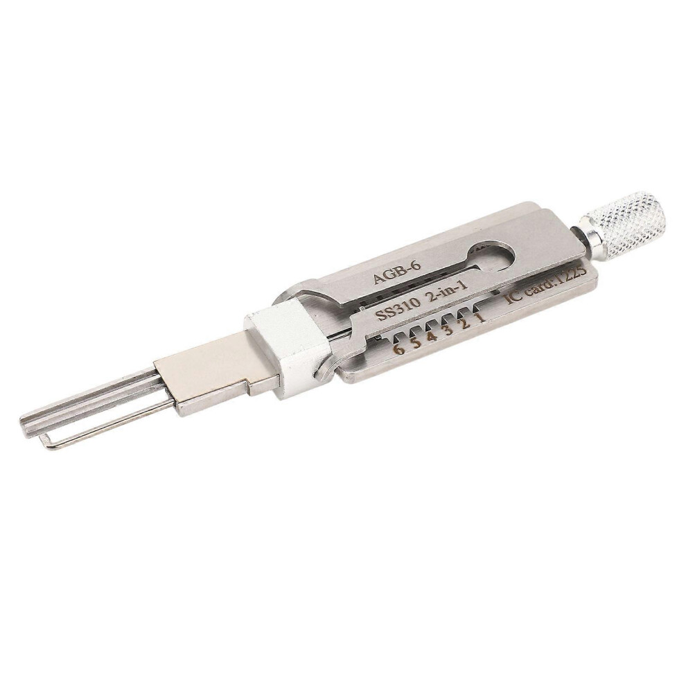 (As Show, One Size) Civilian Decoder 2 In 1 Hook And Pickup Set Stainless Steel Chrome Plated Portable Hand Pick Tool 6909775974995