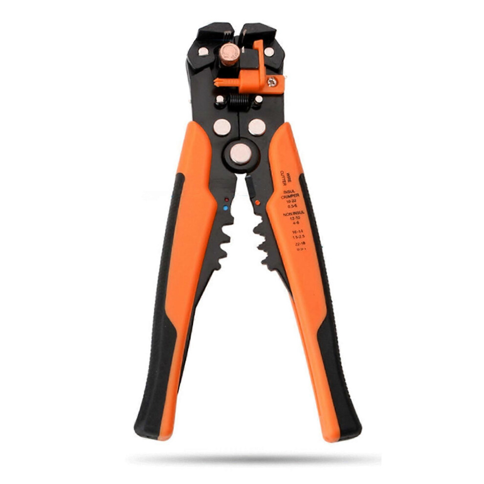 (As Show, One Size) Automatic Wire Stripper Multifunctional 0.2 To 6.0Mm Wire Stripping Pliers For Electrician Orange 6909775973257