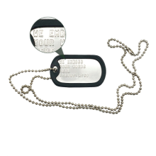 Personalised U.S. Army Dog Tags Single Stainless Steel Military Set