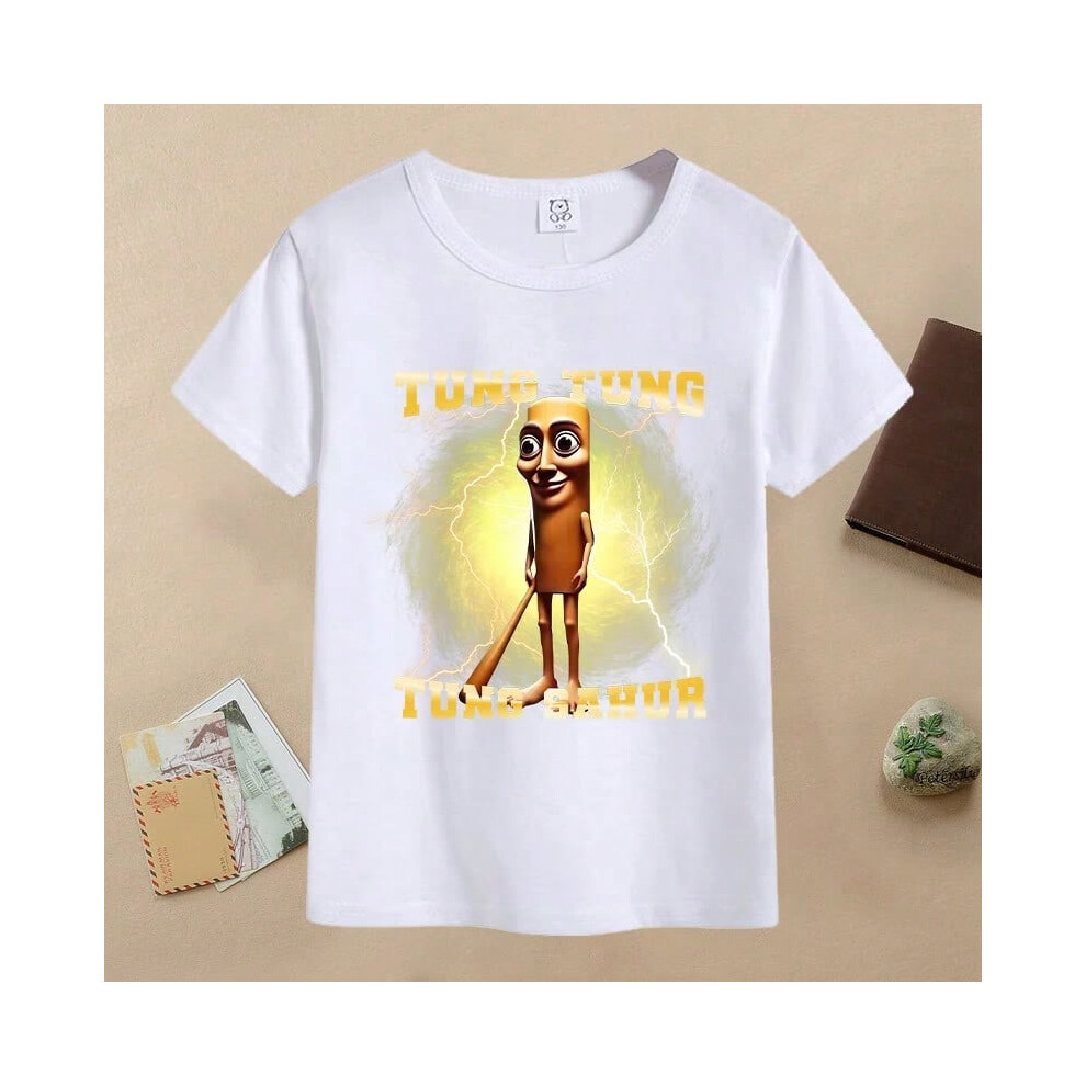 (SHJ3-1, 140) Italian Brainrot Animals Kids T-shirts Cartoon Printed T Shirts Children Casual Short Sleeves Tops Summer Baby Boys Clothing