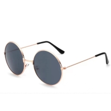 (Gold+Gray) John Lennon Style Sunglasses Round Retro Vintage Style 60s Hippie Glasses