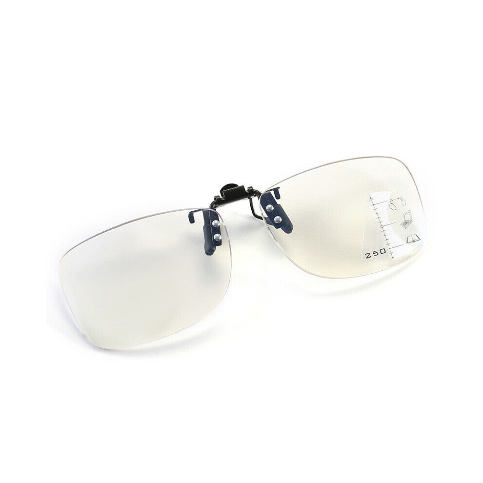 Light (+3.5) Clip-On Flip-Up Reading Glasses Progressive Readers Weight Rimless +1.00, +1.50, +2.00, +2.50, +3.00, +3.50