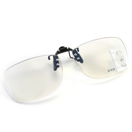 (+2.5) Clip-on Flip-up Reading Glasses Progressive Readers Light Weight Rimless +1.00, +1.50, +2.00, +2.50, +3.00, +3.50