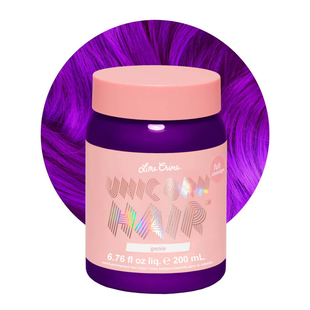 Lime Crime Unicorn Hair Dye Full Coverage  Genie (Deep Violet Purple)