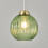 Litecraft Clara Green Glass Lampshade - Brass 3
