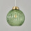 Litecraft Clara Green Glass Lampshade - Brass 4