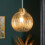 Litecraft Clara Champagne Glass Lampshade, Brass 2
