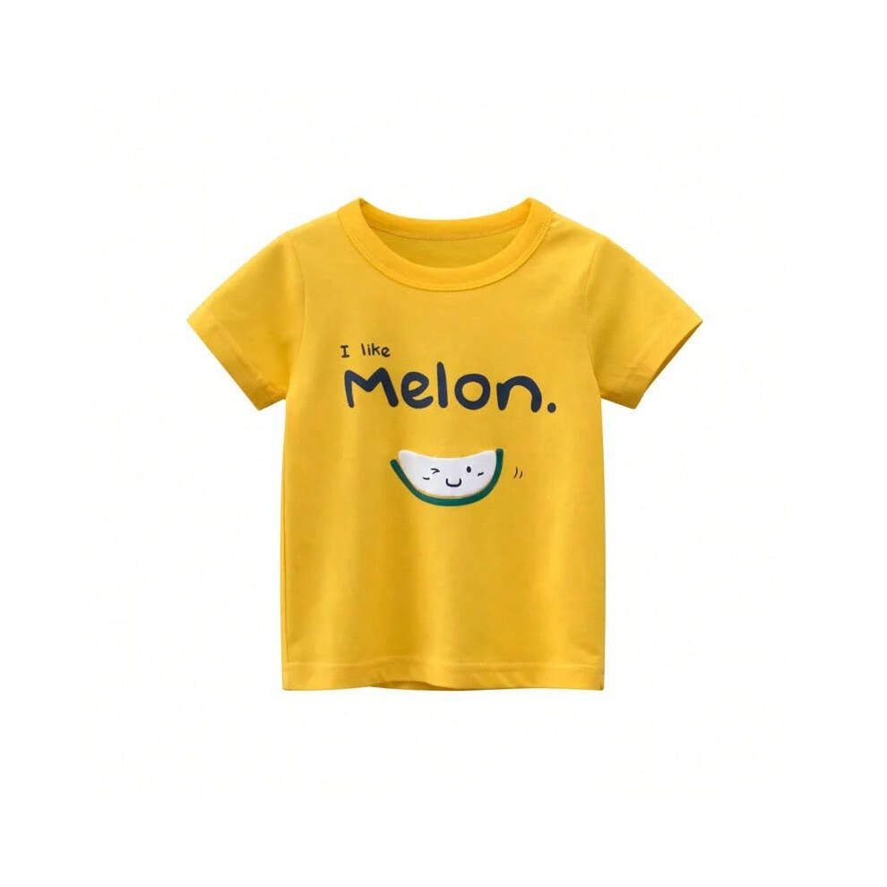 (HT9306A, 8T) 2025 Summer 2-8 Years Kids Girl Shorts Sleeve T-shirts Printed Little Girl Top Baby Girl T Shirts Children Toddler Girl Clothes