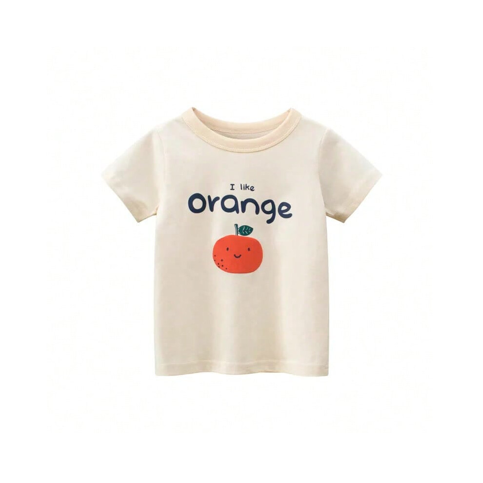 (HT9306C, 4T) 2025 Summer 2-8 Years Kids Girl Shorts Sleeve T-shirts Printed Little Girl Top Baby Girl T Shirts Children Toddler Girl Clothes