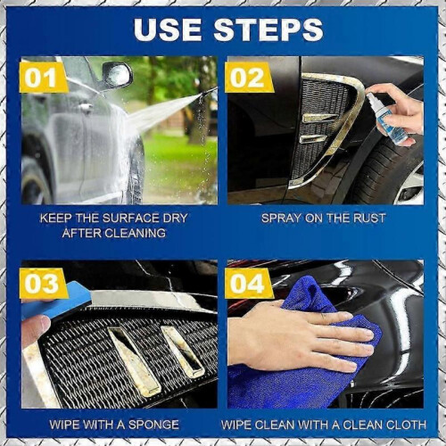 (1pcs) OUHOE Multi-Purpose Rust Remover Spray Metal Surface Chrome Paint Car 2