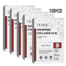 15pcs OUHOE Hydrolyzed Collagen Protein Film Gel Facial Mask Paper Anti Wrinkle Moisturizing Soluble Face Filler Fir