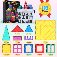Blocs De Construction Magnétiques, Ensembles De Jouets Pour Enfants Carreaux Construction De Jouets Éducatifs De Construction Pendant 3 Ans